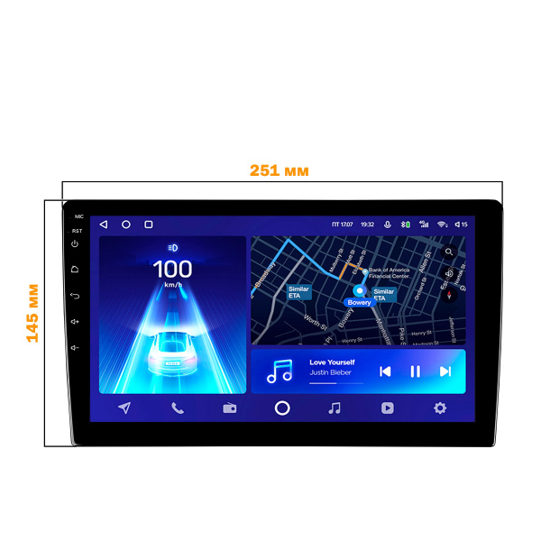 Штатная магнитола 10 дюймов для Volkswagen Polo, Jetta, Passat, Tiguan Teyes CC2 PLUS 3368-5578 4+64G